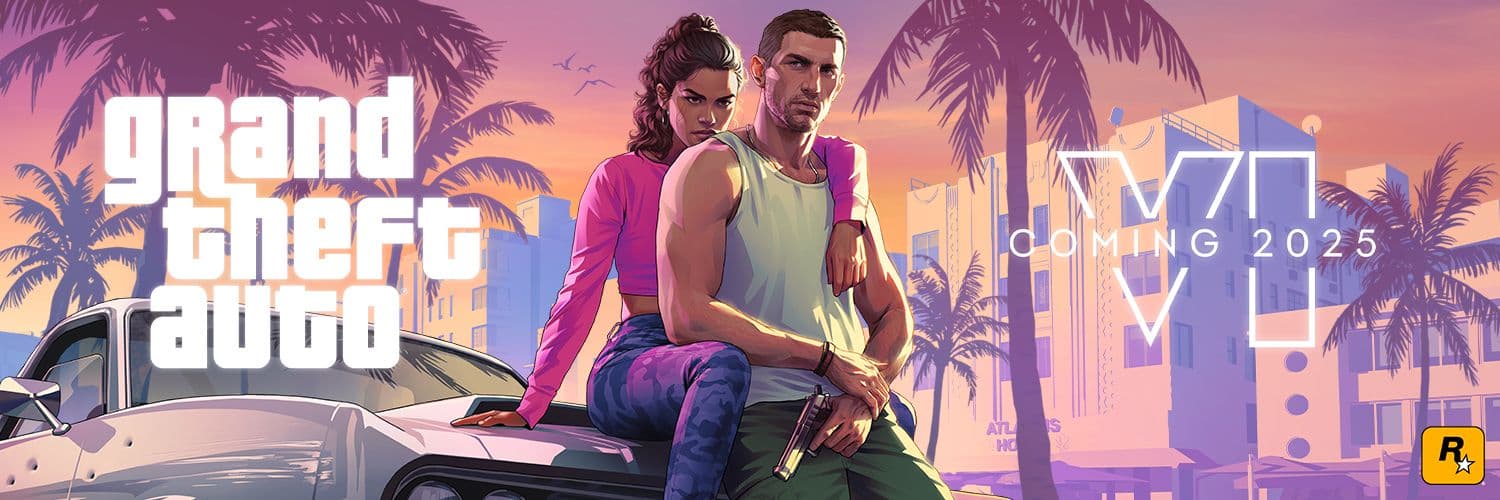 Panneau « Welcome to Vice City » aux lettres roses sur le toit du Kaseya Center de Miami, campagne de Rockstar Games pour GTA VI négociée avec le comté de Miami-Dade